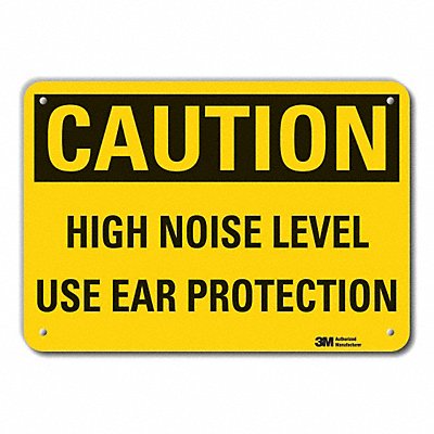 LYLE LCU30354RA10x7 Caution Sign 7 in x 10 in Aluminum