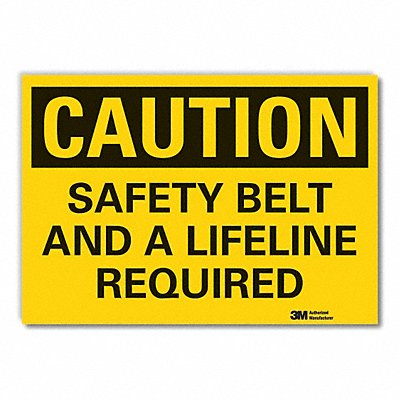LYLE LCU30355RD5x35 Fall Caution Reflective Label 3.5in x 5in