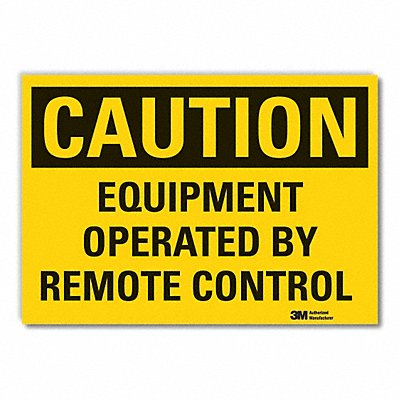 LYLE LCU30360RD5x35 Machine Operation Caut RflctLbl 3.5x5in