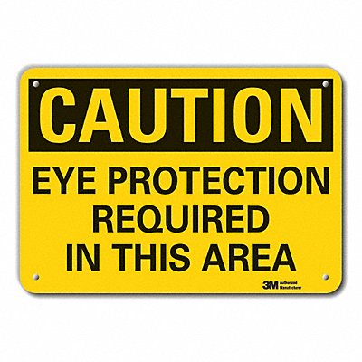 LYLE LCU30361RA14x10 Reflective Eye Caution Sign 10x14in Aluminum