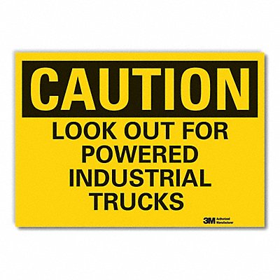 LYLE LCU30374RD5x35 Lift Truck Trfc Caut Reflective Label 3.5x5in