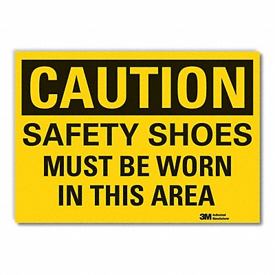 LYLE LCU30375ED14x10 Caution Sign 10inx14in Non-PVC Polymer