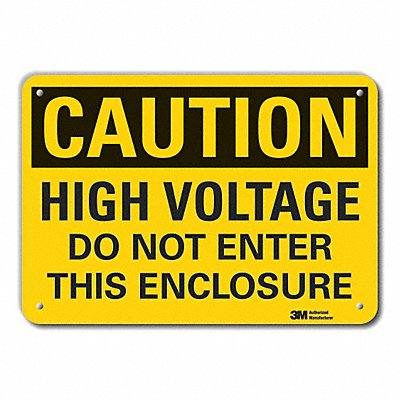 LYLE LCU30378RA10x7 Caution Sign 7 in x 10 in Aluminum