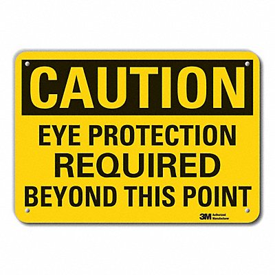 LYLE LCU30381RA14x10 Reflective Eye Caution Sign 10x14in Aluminum
