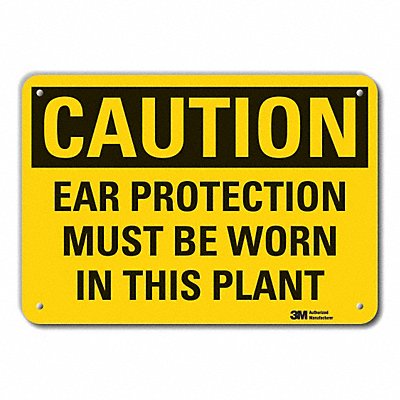LYLE LCU30384NP14x10 Caution Sign 10 in x 14 in Plastic