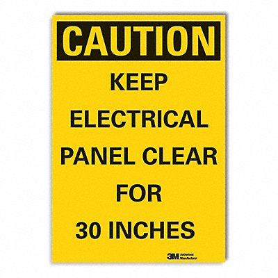 LYLE LCU30386ED7x10 Caution Sign 10inx7in Non-PVC Polymer