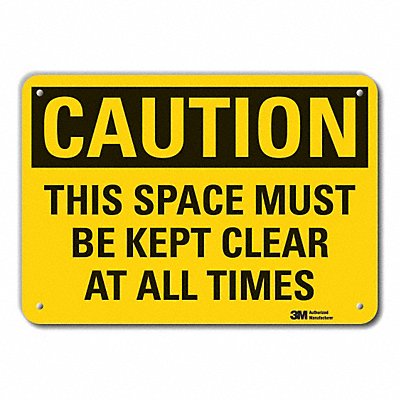 LYLE LCU30390RA14x10 Rflct Keep Clear Cautn Sign 10x14in Alum