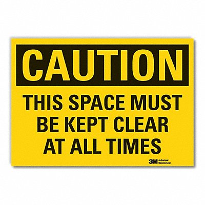 LYLE LCU30390RD14x10 Keep Clear Caution Reflective Label 10x14in