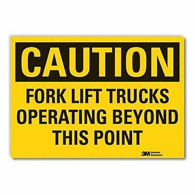 LYLE LCU30398RD14x10 Lift Truck Trfc Caut Reflective Label 10x14in