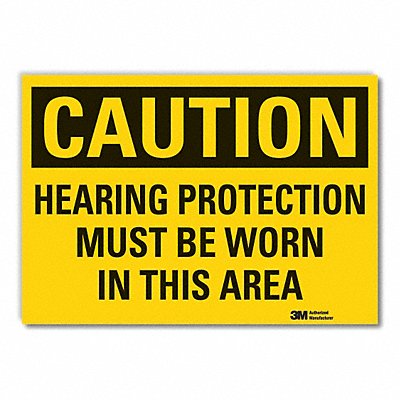 LYLE LCU30399ED14x10 Caution Sign 10inx14in Non-PVC Polymer