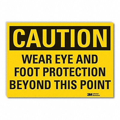 LYLE LCU30403RD14x10 Eye Caution Reflective Label 10 in x 14 in