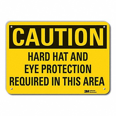 LYLE LCU30411NP10x7 Caution Sign 7 in x 10 in Plastic