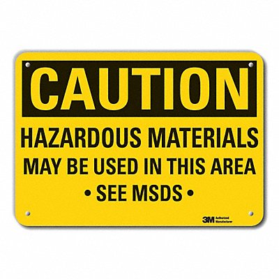 LYLE LCU30432NP14x10 Caution Sign 10 in x 14 in Plastic