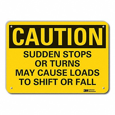 LYLE LCU30437RA10x7 Rflct Lift Truck Trfc Caution Sign 7x10in