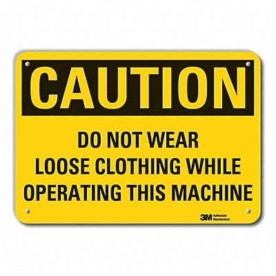 LYLE LCU30438NP10x7 Caution Sign 7 in x 10 in Plastic