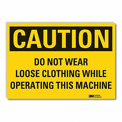 LYLE LCU30438ED10x7 Caution Sign 7in x 10in Non-PVC Polymer