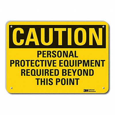 LYLE LCU30440RA10x7 Caution Sign 7 in x 10 in Aluminum