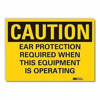 LYLE LCU30443ED10x7 Caution Sign 7in x 10in Non-PVC Polymer