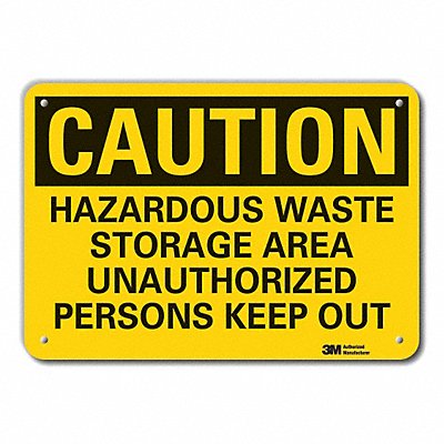 LYLE LCU30448NP14x10 Caution Sign 10 in x 14 in Plastic