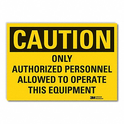 LYLE LCU30453ED10x7 Caution Sign 7in x 10in Non-PVC Polymer