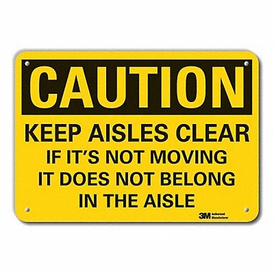 LYLE LCU30463RA14x10 Rflct Keep Clear Cautn Sign 10x14in Alum