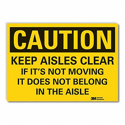 LYLE LCU30463ED14x10 Caution Sign 10 x 14 in Non-PVC Polymer