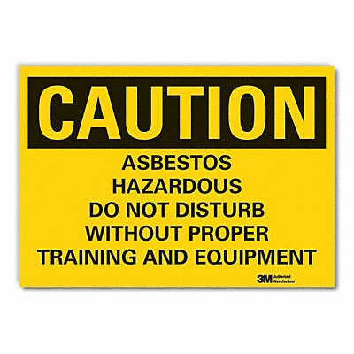 LYLE LCU30467RD5x35 Asbestos Caution Reflective Label 3.5inx5in