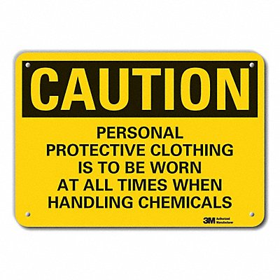 LYLE LCU30477NP10x7 Caution Sign 7 in x 10 in Plastic