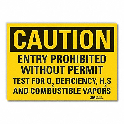 LYLE LCU30481ED10x7 Caution Sign 7in x 10in Non-PVC Polymer