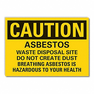 LYLE LCU30484RD10x7 Asbestos Reflective Label 7 in x 10 in