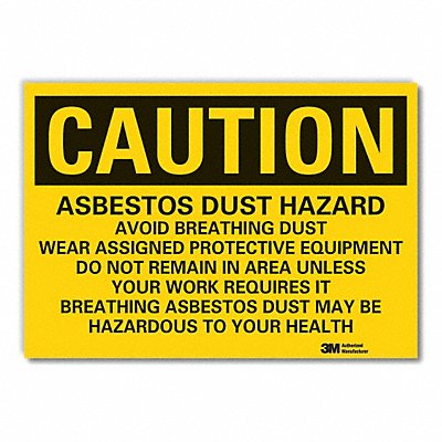 LYLE LCU30492RD10x7 Asbestos Reflective Label 7 in x 10 in