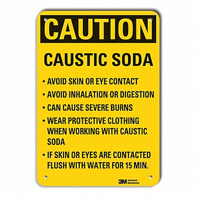 LYLE LCU30494NP10x14 Caution Sign 14 in x 10 in Plastic
