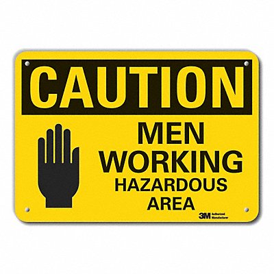 LYLE LCU30496NP10x7 Caution Sign 7 inx10 in Plastic