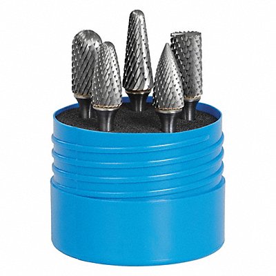 SGS PRO 18265 Carbide Burr Set Omega Cut 5pcs. 1/4 .