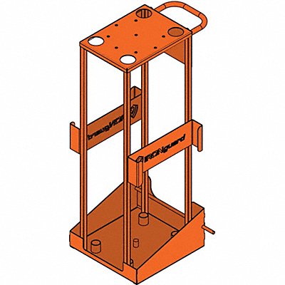 IDEAL WAREHOUSE INNOVATIONS INC. 706037 Barrier System Cart Orange 52 in Base H
