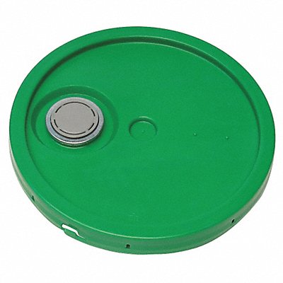 GRAINGER ROP2100CVRFTTGR Plastic Pail Lid Green HDPE