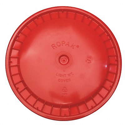GRAINGER ROP2100CVRSNR Plastic Pail Lid Red HDPE