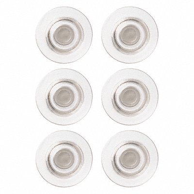 QUARTET 85391 Magnets 29/64 in W Clear PK6