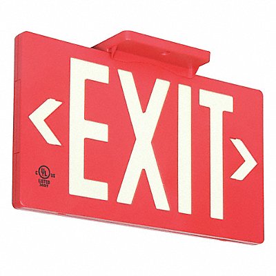 GRAINGER GRAN1389 D6991 Exit Sign 8 3/4 in x 15 3/8 in Plastic