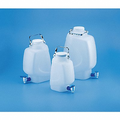 LAB SAFETY SUPPLY 49H047 Rectangular Carboy 10 L 384.17 mm H WH
