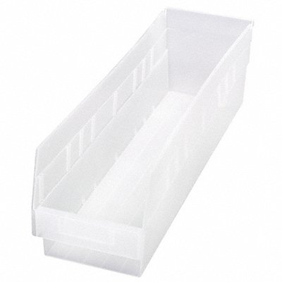 QUANTUM STORAGE SYSTEMS QSB206CL Shelf Bin Clear Polypropylene 6 in