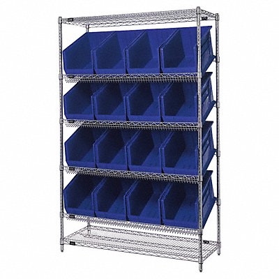 QUANTUM STORAGE SYSTEMS WRSL6741848260BL H7038 Pick Rack 18inx74inx48in Blue