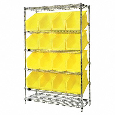 QUANTUM STORAGE SYSTEMS WRSL6741848260YL H7038 Pick Rack 18inx74inx48in Yellow