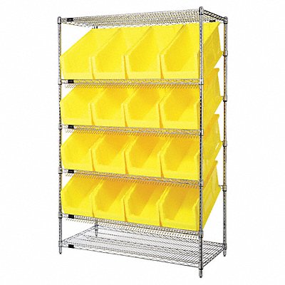 QUANTUM STORAGE SYSTEMS WRSL6742448953YL H7037 Pick Rack 24inx74inx48in Yellow