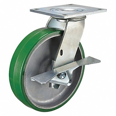 GRAINGER P21SUA060R14CB001 Standard Plate Castor Swivel 1250 lb.