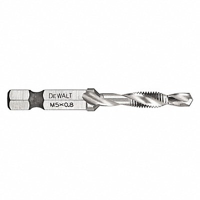 DEWALT DWADTQTR5MM8 Combination Drill/Tap M5x0.8 HSS