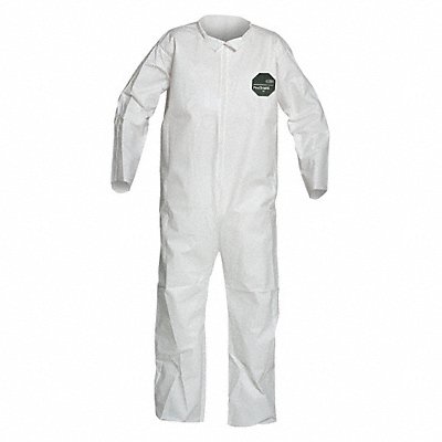 DUPONT NB120SWHLG002500 Coveralls L Wht ProShield 50 PK25