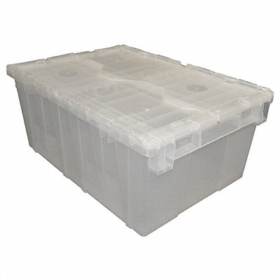 ORBIS FP143CLEAR Attached Lid Ctr Translucent Solid HDPE