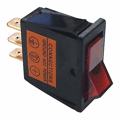 BATTERY DOCTOR 20532 Rocker Switch SPST Red On/Off