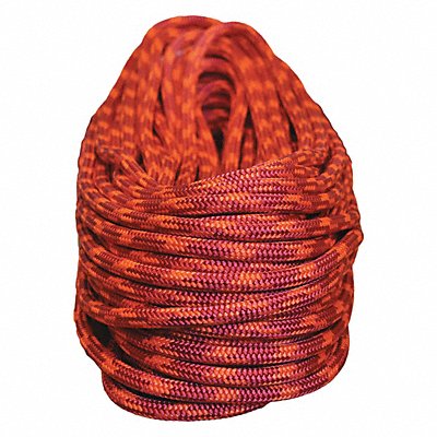 ALL GEAR AG24SP716120RO Climbing Rope PES 7/16 in Dia 120 ft L